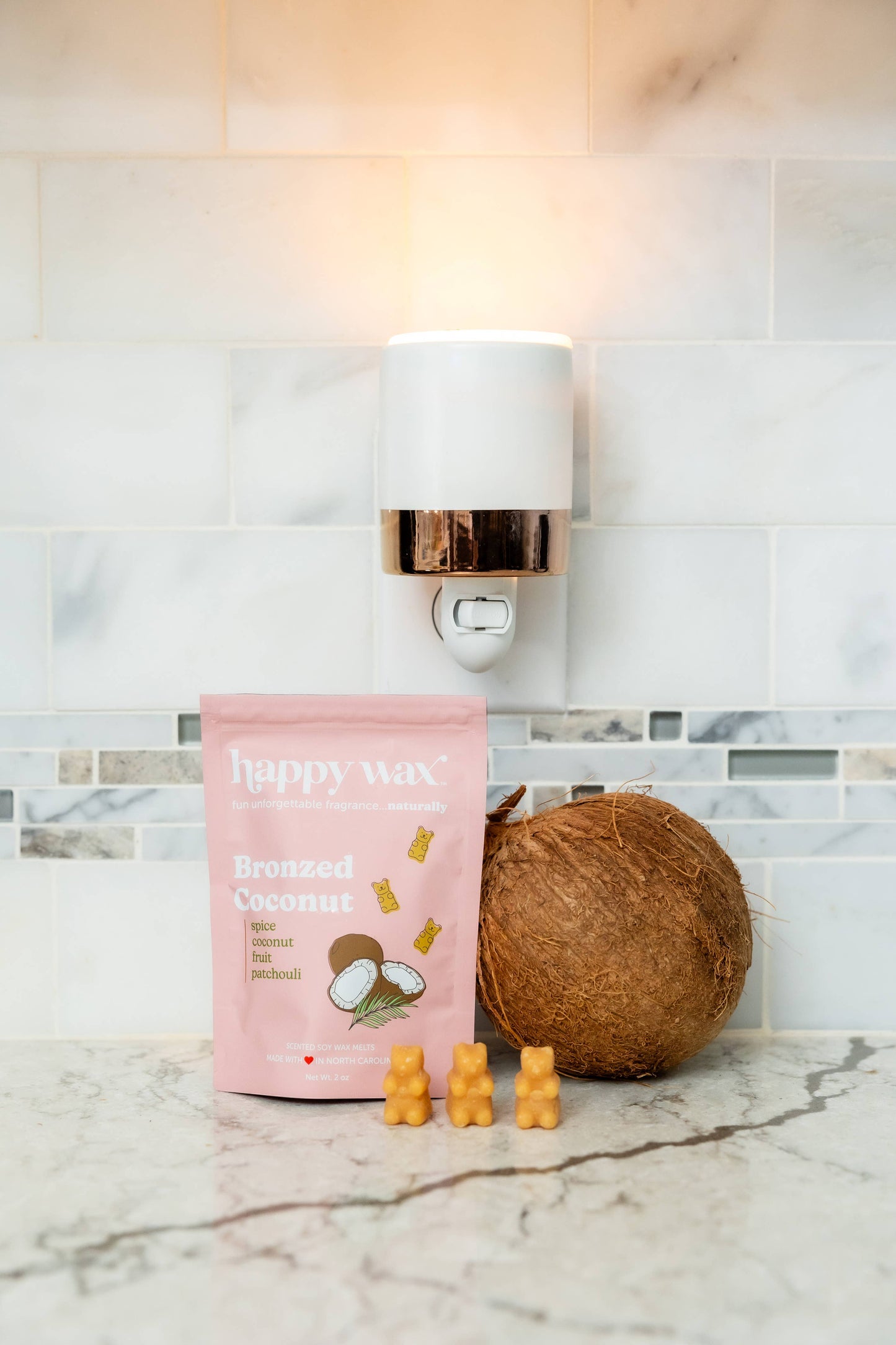 Bronzed Coconut Wax Melts - 4 oz or 8 oz Pouch: 4 oz pouch